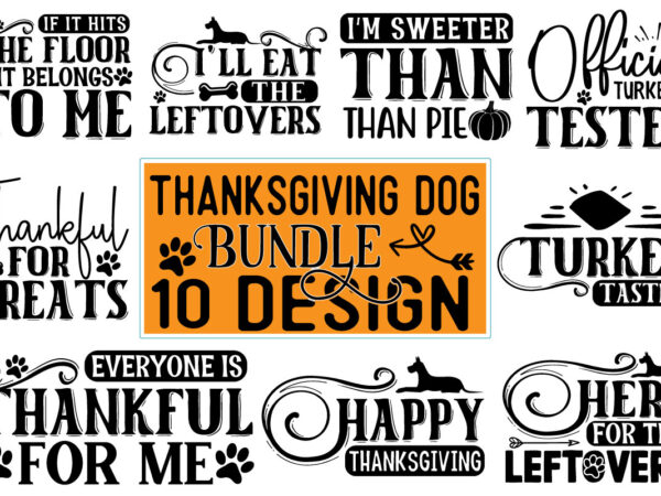 Thanksgiving dog svg design bundle