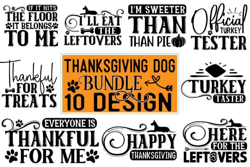 Thanksgiving Dog SVG Design Bundle