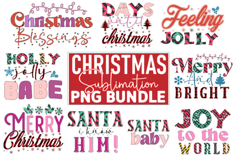 Christmas Sublimation PNG Design Bundle