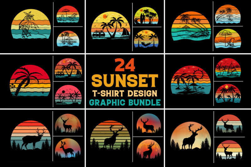 Sunset Retro Vintage T-Shirt Design Graphic Vector Background Bundle,Retro Vintage Sunset Background.Retro Sunset Background,Vintage Retro Background,Vintage Sunset Background,Retro Colorful Background,Vintage Colorful Background,T Shirt Vector Elements,Vintage Circle Sunset,retro Circle Sunset,Sunset Graphic