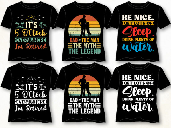 Sunset t-shirt design bundle