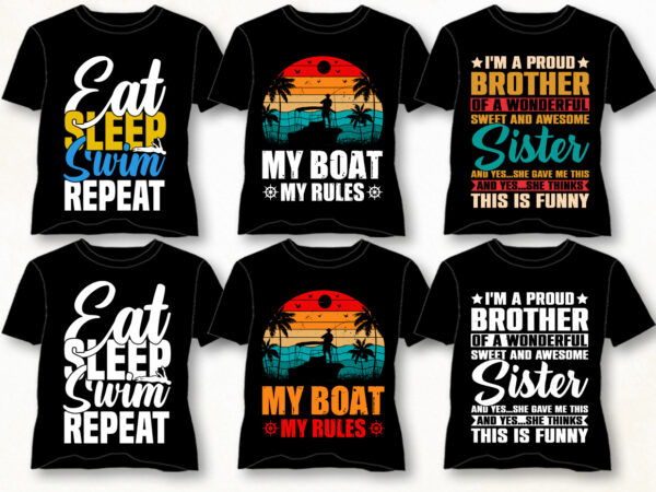 Sunset typography t-shirt design bundle