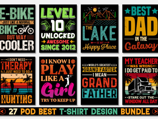 T-shirt design bundle-trendy pod best t-shirt design bundle