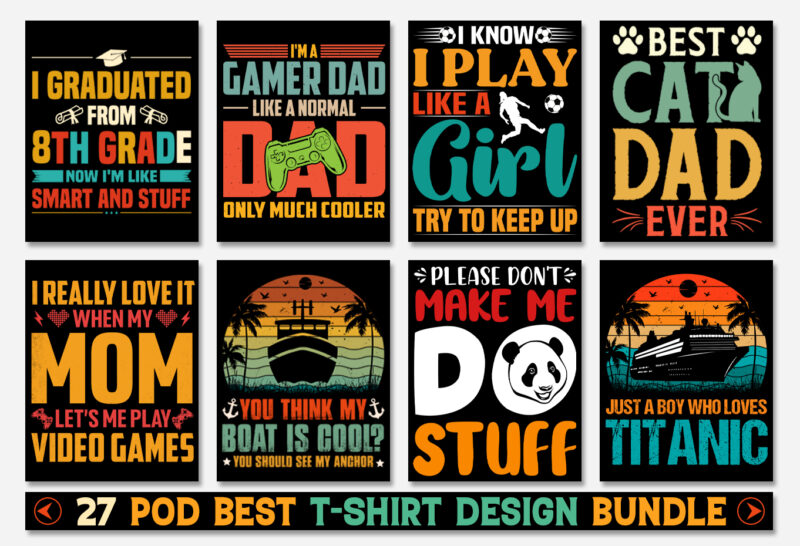 T-Shirt Design Bundle-Trendy Pod Best T-Shirt Design Bundle,TShirt