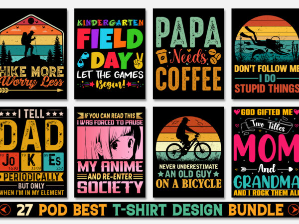 T-shirt design bundle-trendy pod best t-shirt design bundle