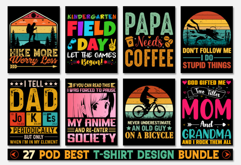 T-Shirt Design Bundle-Trendy Pod Best T-Shirt Design Bundle