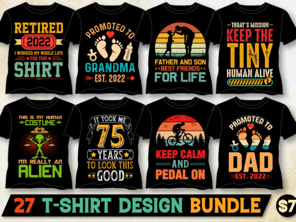 T-shirt design bundle-trendy pod best t-shirt design bundle