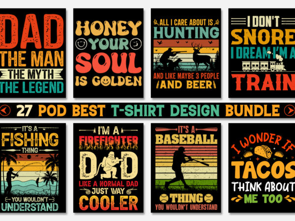 T-shirt design bundle-trendy pod best t-shirt design bundle