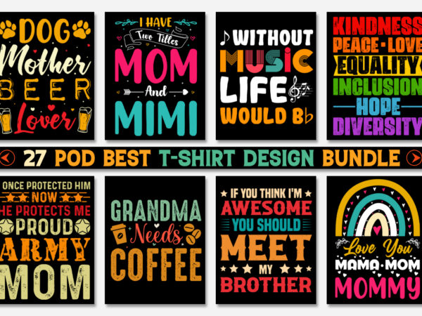 T-shirt design bundle-trendy pod best t-shirt design bundle