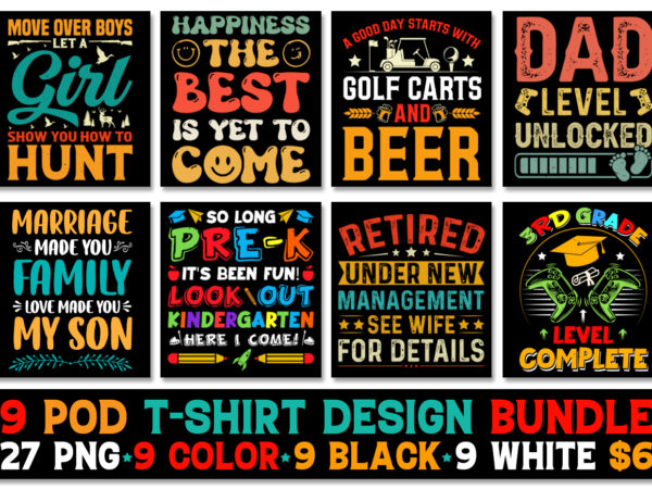 T-shirt design bundle,pod t-shirt design bundle