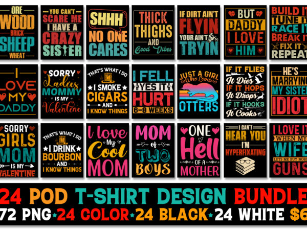 T-shirt design bundle-trendy pod best t-shirt design bundle