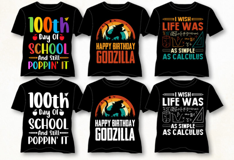 T-Shirt Design Bundle PNG SVG EPS