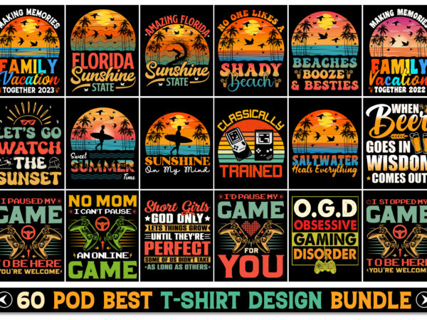 T-shirt design bundle-pod best t-shirt design bundle