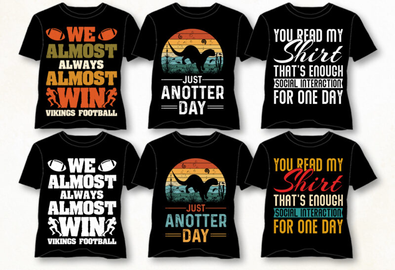 T-Shirt Design Bundle-Trendy T-Shirt Design