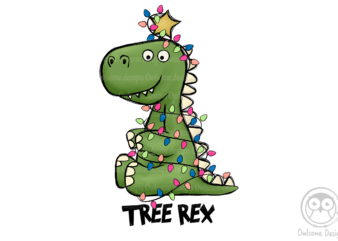 T-rex Christmas Sublimation