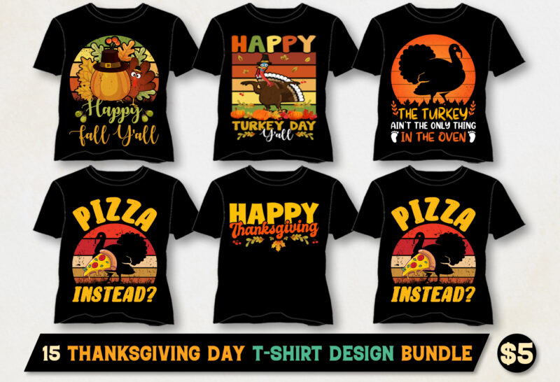 Thanksgiving Day T-Shirt Design Bundle-Thanksgiving Day T-Shirt Design
