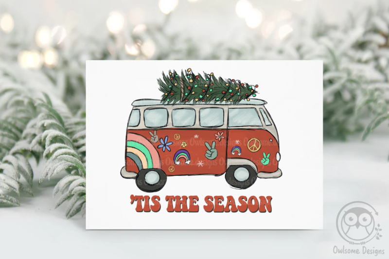 Tis the Season HIppie Christmas Sublimation