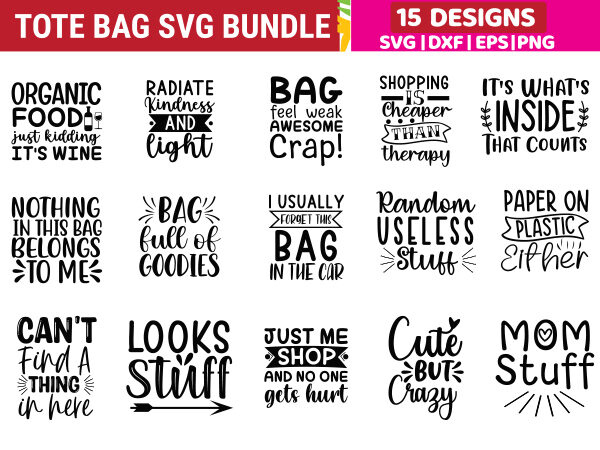 Tote Bag Quotes SVG Design, Tote bag SVG