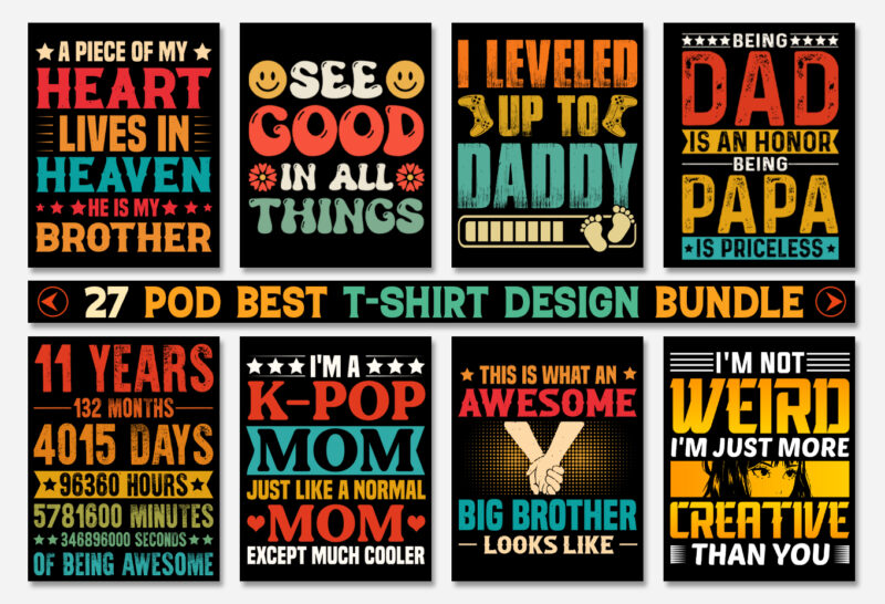 Trendy Pod Best T-Shirt Design Bundle