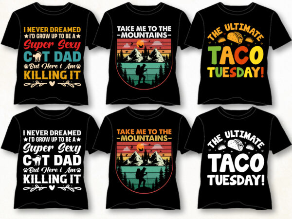 Trendy t-shirt design bundle Trendy t-shirt design bundle