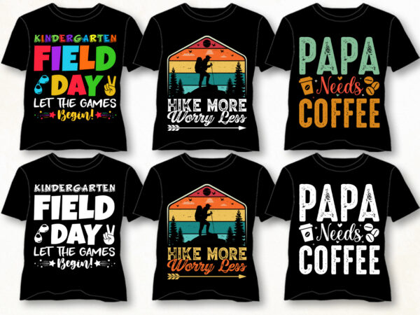 Trendy t-shirt design bundle