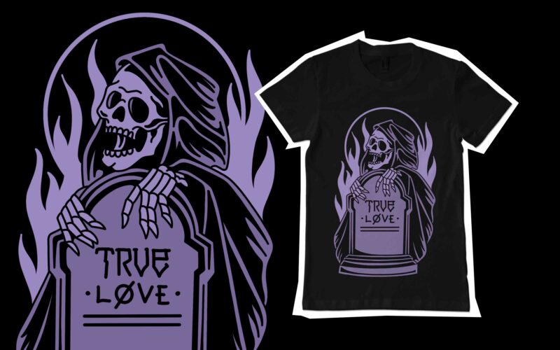 True love illustration t-shirt design