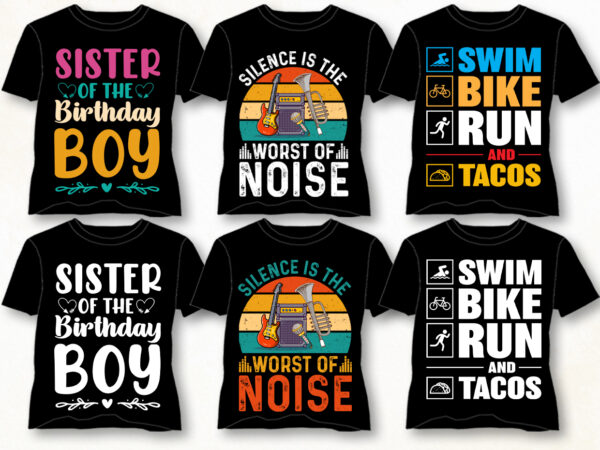 Typography t-shirt design bundle