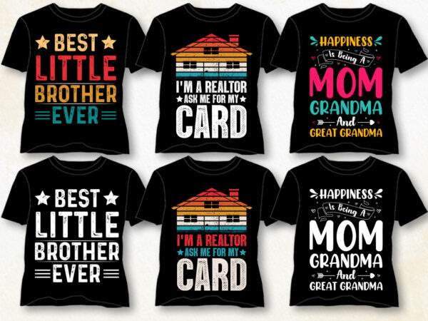 Typography t-shirt design bundle