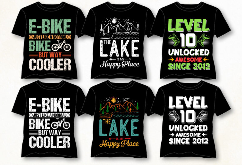 Typography T-Shirt Design Bundle