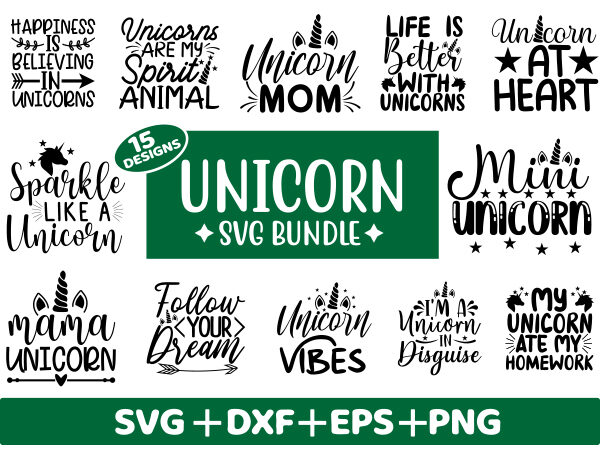 Unicorn svg bundle t shirt vector file
