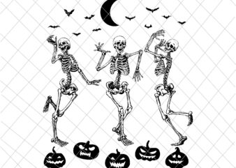 Skeleton Halloween Dancing Svg, Skeleton Halloween Svg, Pumpkin Skeleton Halloween Svg, Pumpkin Halloween Svg, Skeleton Svg t shirt template vector