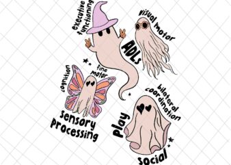 Ghost Friends OT Scope Occupational Therapy Halloween Svg, Ghost Friends Halloween Svg, Ghost Halloween Svg
