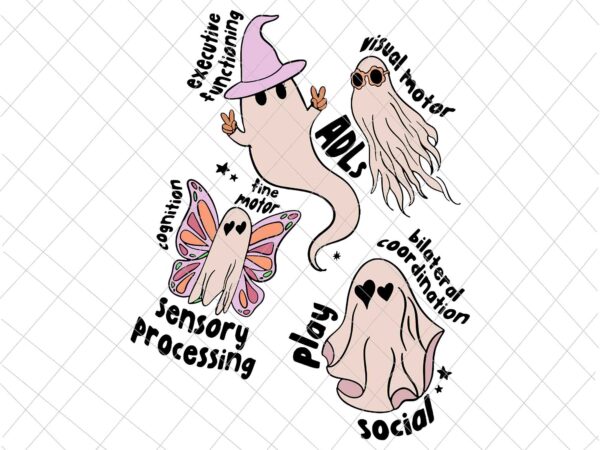 Ghost friends ot scope occupational therapy halloween svg, ghost friends halloween svg, ghost halloween svg t shirt design template