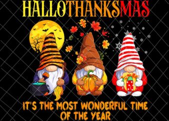 Happy Hallothanksmas Png, Cute Gnomes Fall Halloween Png, Gnomes Hallothanksmas Png, Gnomes Autumn Fall Y’all Png graphic t shirt