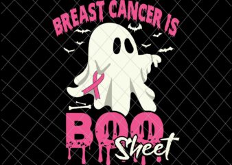 Breast Cancer Is Boo Sheet Svg, Boo Sheet Halloween Svg, Halloween Breast Cancer Awareness Svg, Ghost Halloween Svg t shirt template