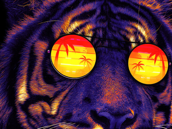 Vibe tiger t shirt vector art