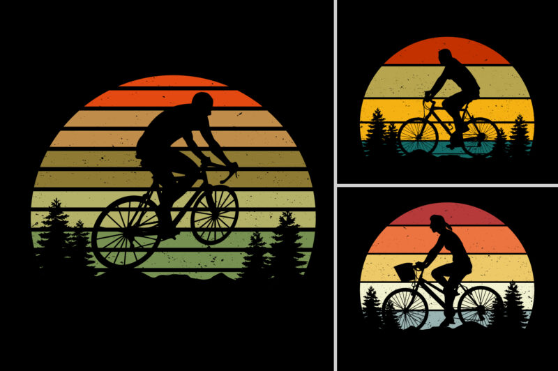 Retro Vintage Sunset Background Graphic Vector for T-Shirt Design