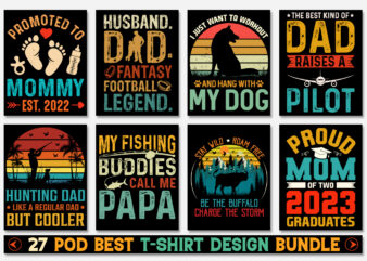 Vintage Sunset T-Shirt Design Bundle-T-Shirt Design Bundle for POD