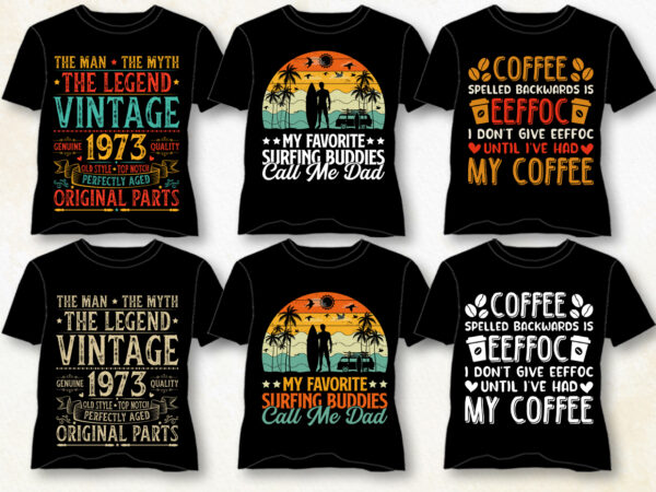 Vintage sunset t-shirt design bundle