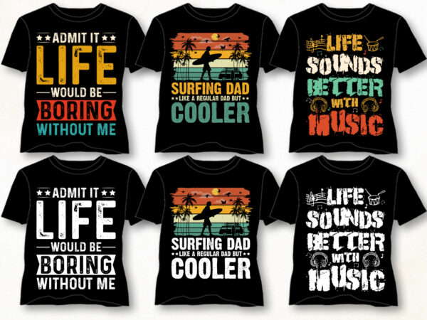 Vintage sunset t-shirt design bundle,
