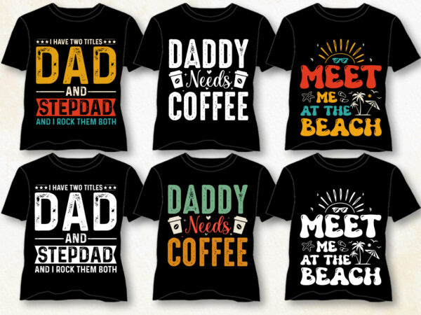 Vintage sunset t-shirt design bundle