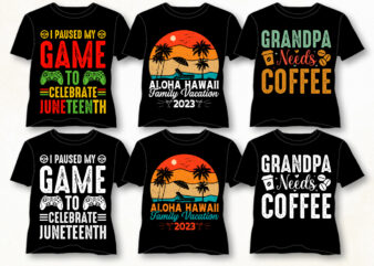 Vintage Sunset T-Shirt Design Bundle