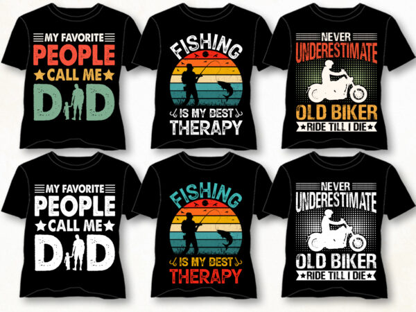 Vintage sunset t-shirt design bundle