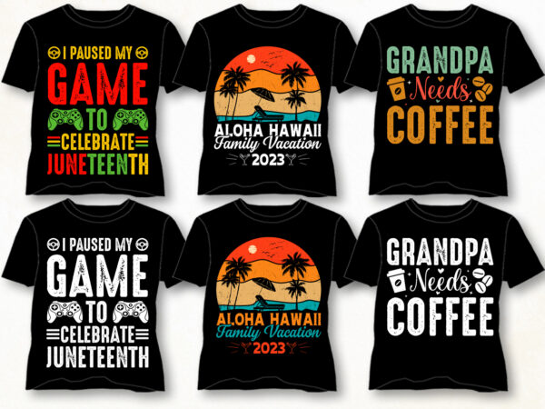 Vintage sunset t-shirt design bundle