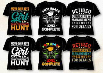 Vintage Typography T-Shirt Design Bundle