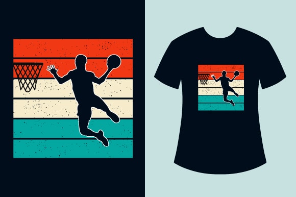 Basketball t-shirt design, Retro vintage t-shirt, Retro vintage basketball t-shirt design, basketball t-shirt bundle, basketball vector