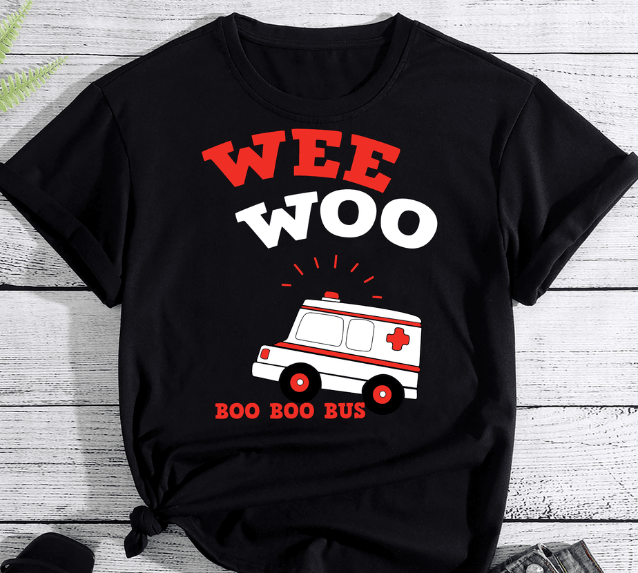 Wee Woo Ambulance Boo Bus Funny AMR EMS Funny EMT Paramedic - Buy t ...