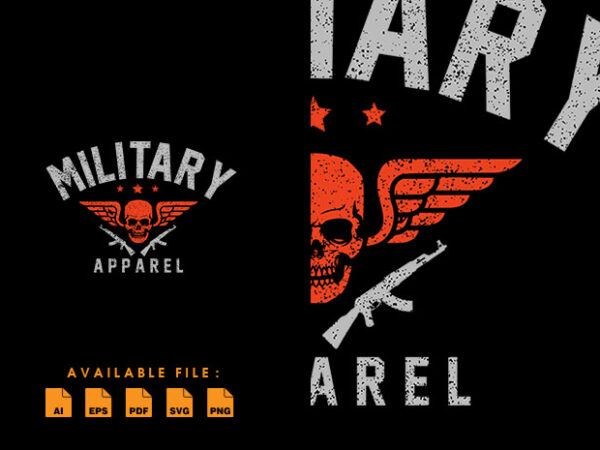 Military apparel tshirt design