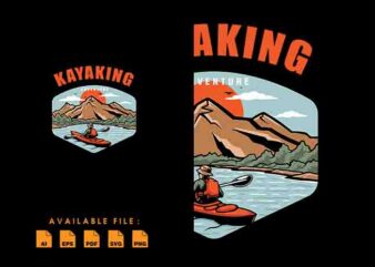 kayaking adventure Tshirt Design