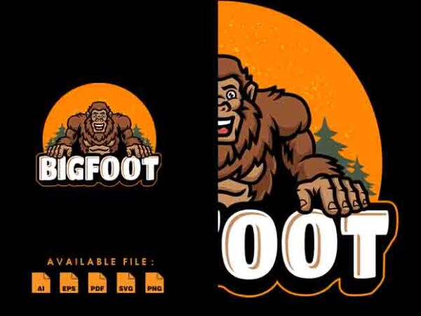 Bigfoot fun tshirt design